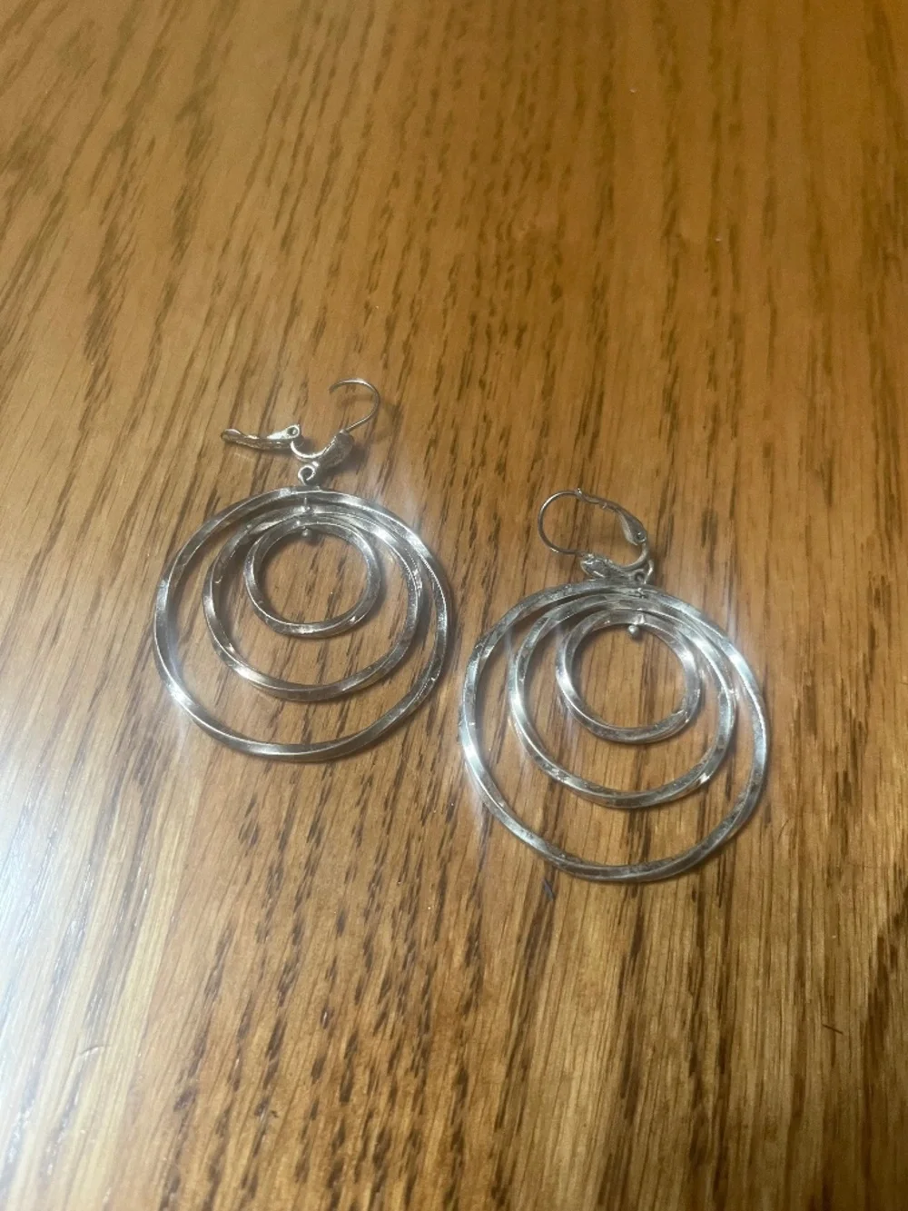 Large Silver Costume Earrings